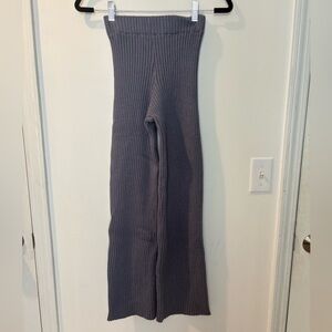 Sincerely Jules Ribbed Knit Blue-Gray Lounge Pants #113